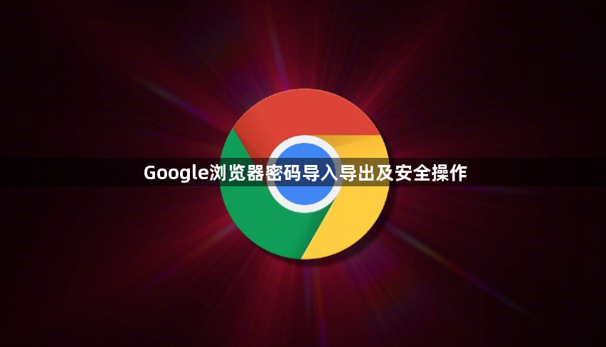Google浏览器密码导入导出及安全操作1
