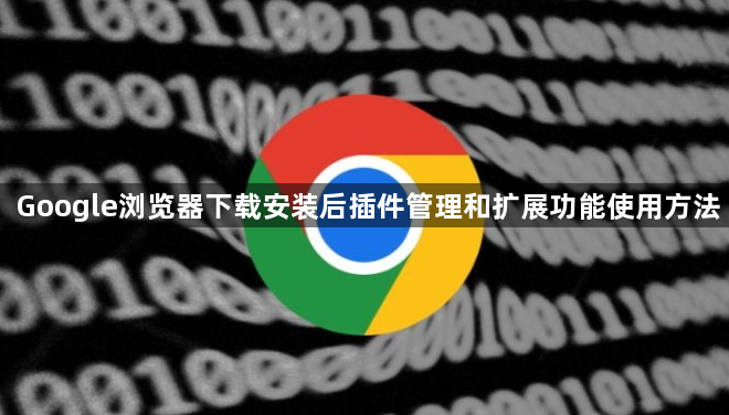 Google浏览器下载安装后插件管理和扩展功能使用方法1