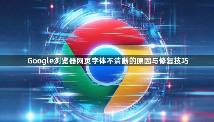 Google浏览器网页字体不清晰的原因与修复技巧1