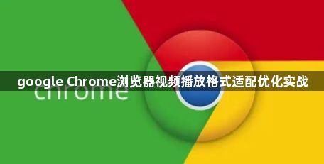 google Chrome浏览器视频播放格式适配优化实战1