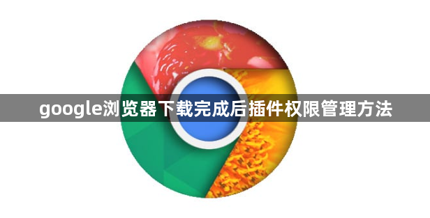 google浏览器下载完成后插件权限管理方法1