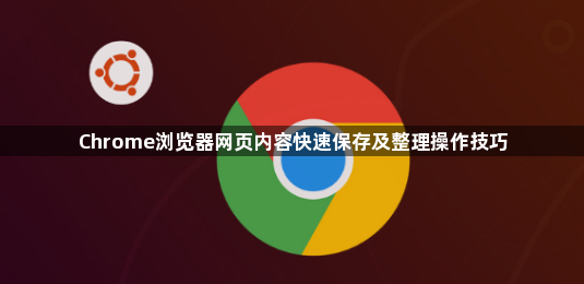 Chrome浏览器网页内容快速保存及整理操作技巧1