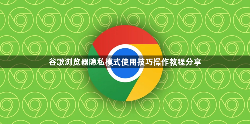 谷歌浏览器隐私模式使用技巧操作教程分享1