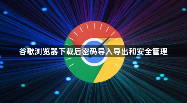 谷歌浏览器下载后密码导入导出和安全管理1