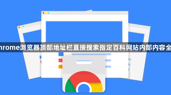 Chrome浏览器顶部地址栏直接搜索指定百科网站内部内容全解1