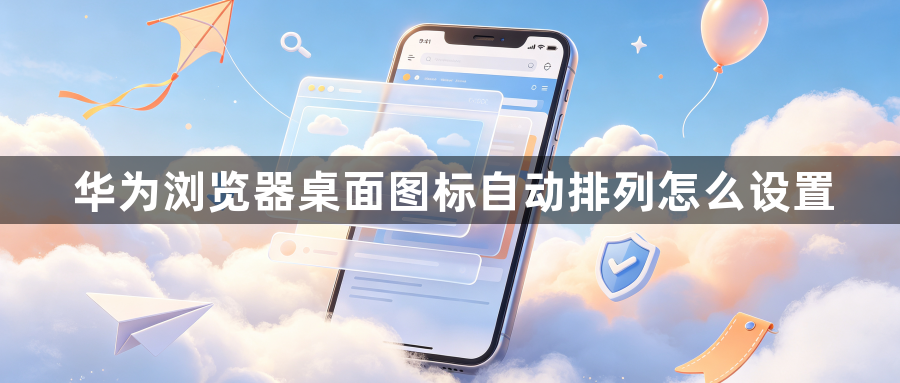 华为浏览器桌面图标自动排列怎么设置1
