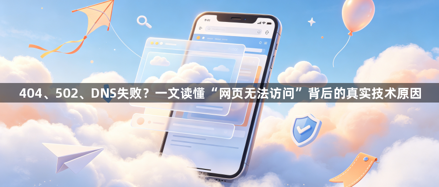 404、502、DNS失败？一文读懂“网页无法访问”背后的真实技术原因1