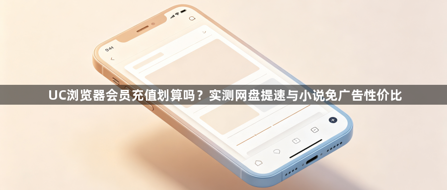UC浏览器会员充值划算吗？实测网盘提速与小说免广告性价比1