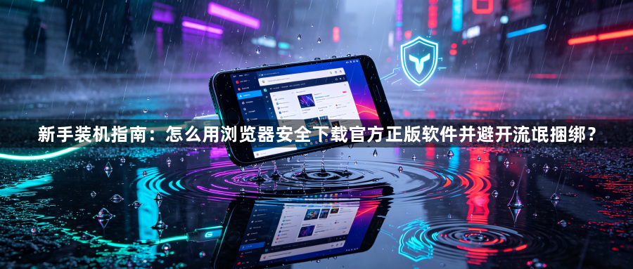 新手装机指南:怎么用浏览器安全下载官方正版软件并避开流氓捆绑?1