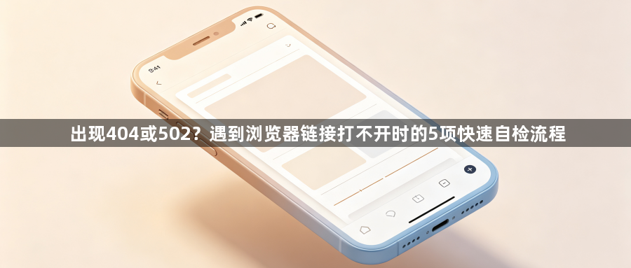 出现404或502?遇到浏览器链接打不开时的5项快速自检流程1