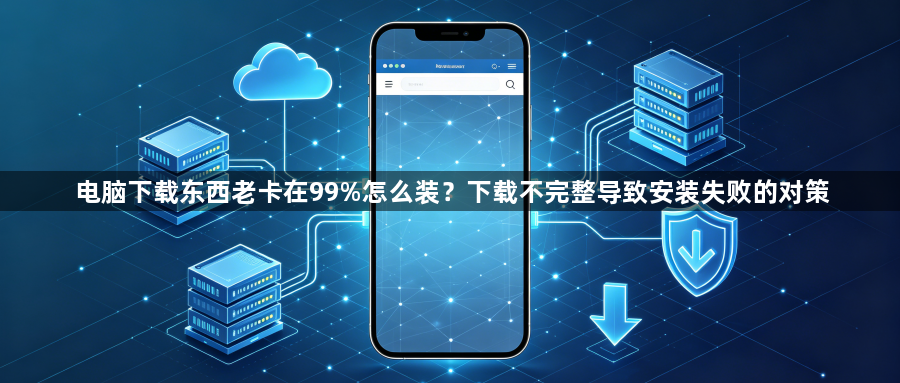电脑下载东西老卡在99%怎么装？下载不完整导致安装失败的对策1