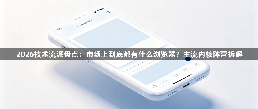 2026技术流派盘点:市场上到底都有什么浏览器?主流内核阵营拆解1