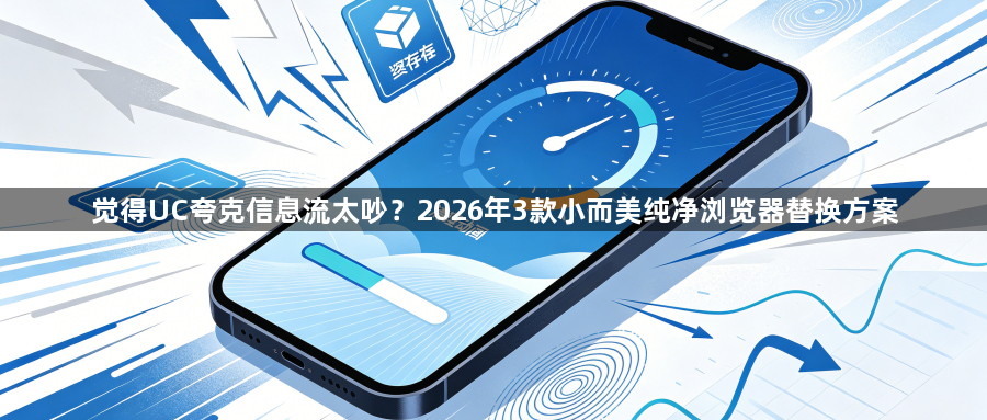 觉得UC夸克信息流太吵？2026年3款小而美纯净浏览器替换方案1