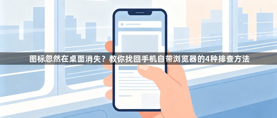 图标忽然在桌面消失？教你找回手机自带浏览器的4种排查方法1