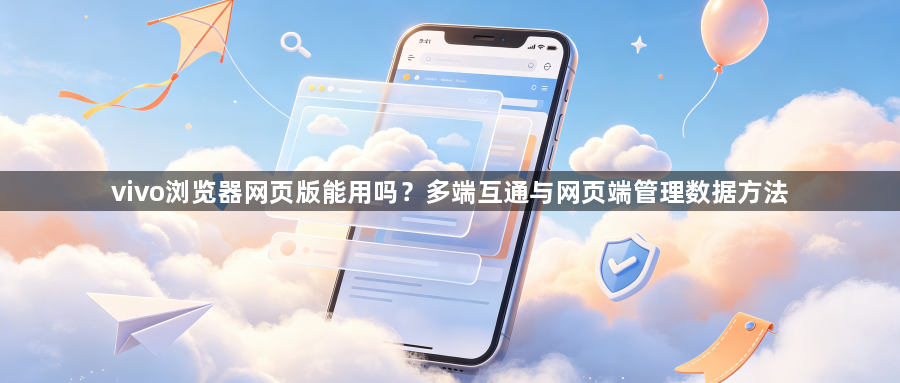 vivo浏览器网页版能用吗?多端互通与网页端管理数据方法1