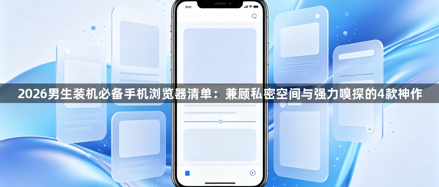2026男生装机必备手机浏览器清单:兼顾私密空间与强力嗅探的4款神作1